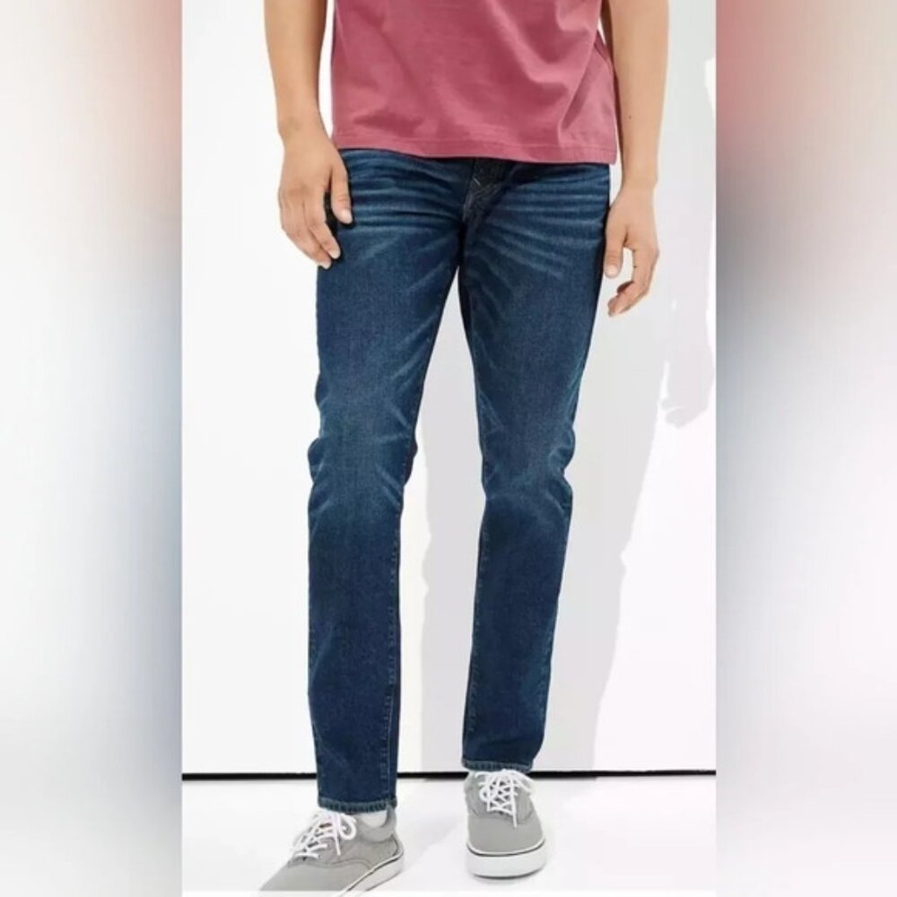 AE AirFlex+ Athletic Skinny Jean Dark  Wash